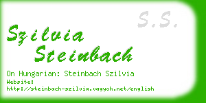 szilvia steinbach business card